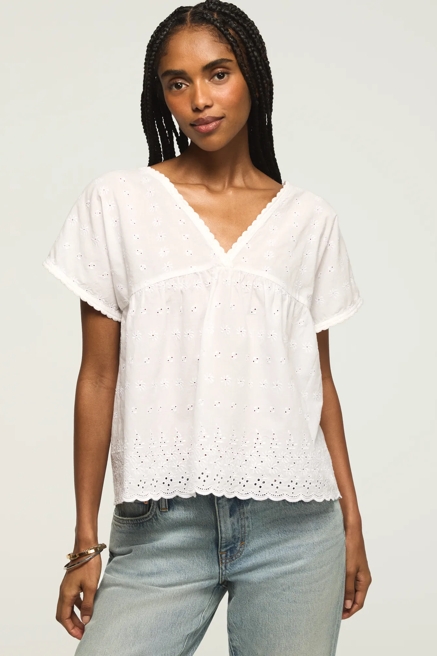 EYELET BABYDOLL TOP, image 2