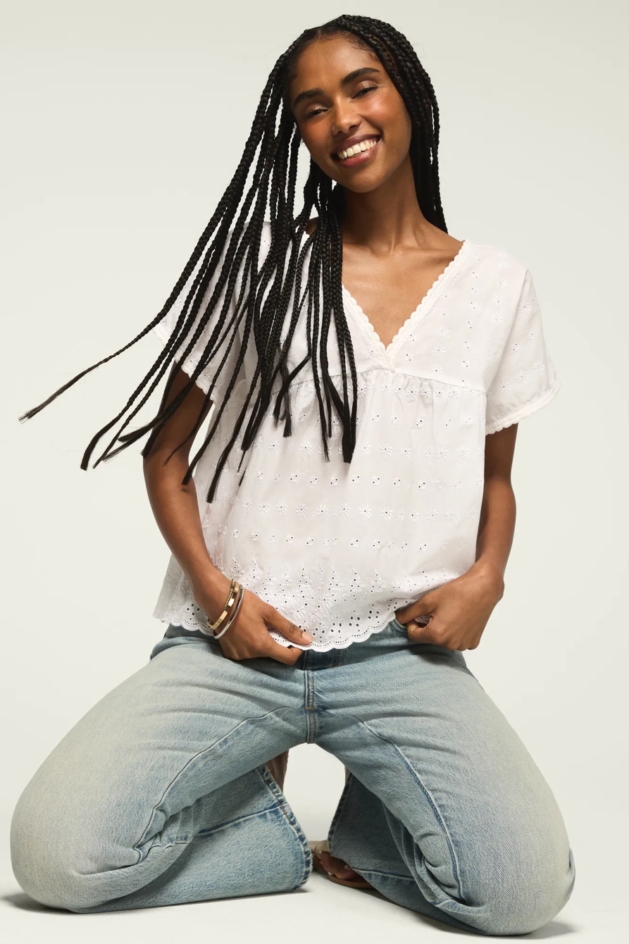 EYELET BABYDOLL TOP, image 5