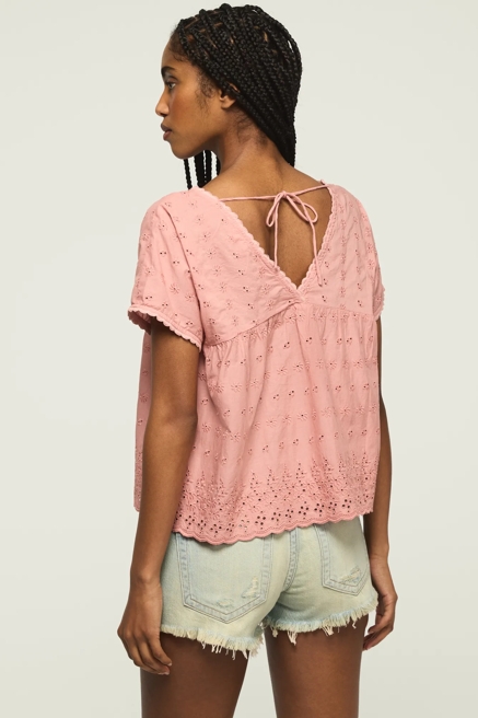 EYELET BABYDOLL TOP, image 2