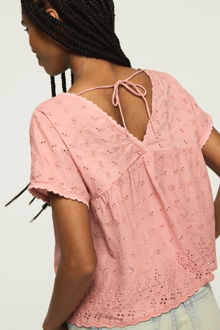 EYELET BABYDOLL TOP, image 4
