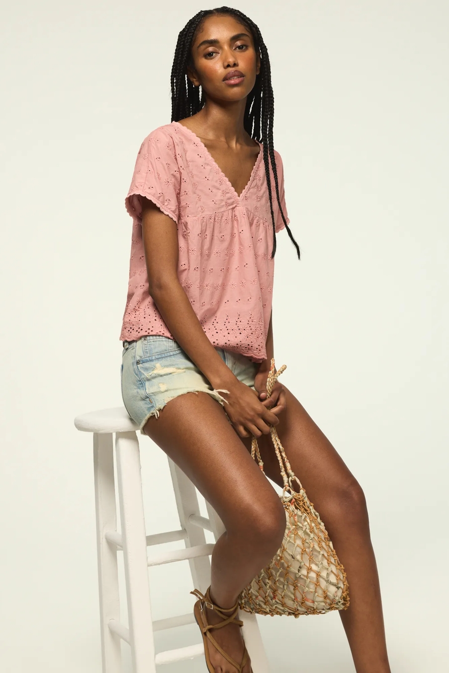 EYELET BABYDOLL TOP, image 6