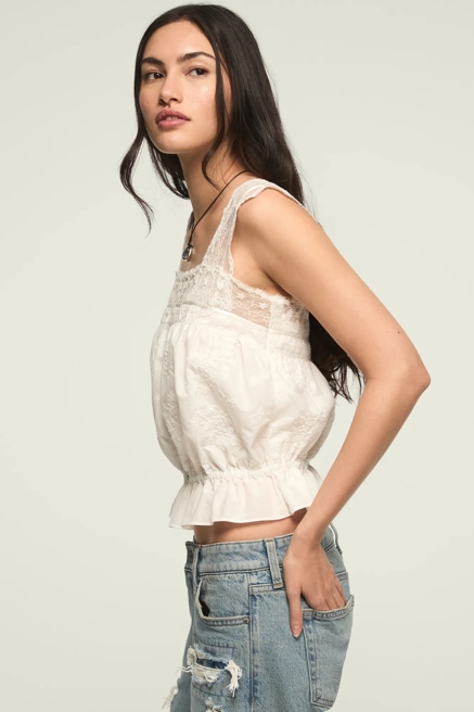 EMBROIDERED LACE TANK, image 4