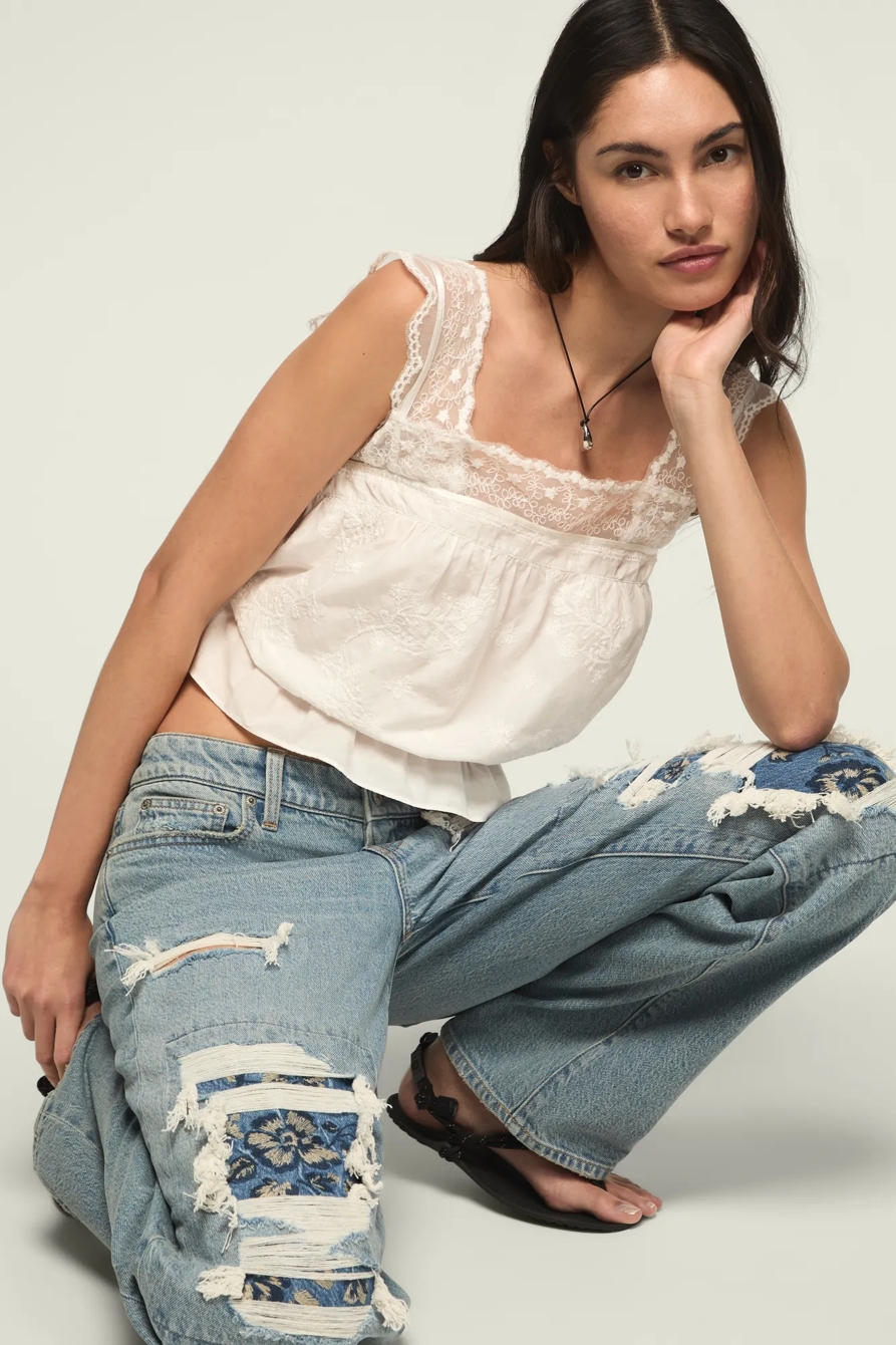 EMBROIDERED LACE TANK, image 5