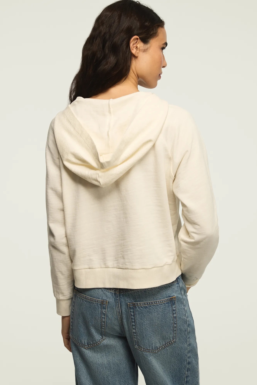 LACE TRIM FLEECE HOODIE, image 3