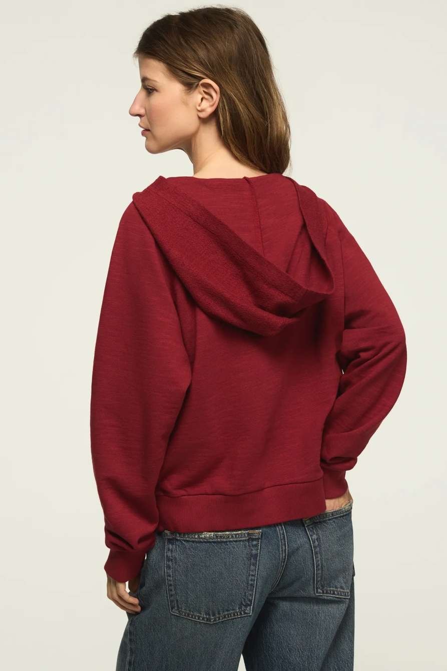 LACE TRIM FLEECE HOODIE, image 3
