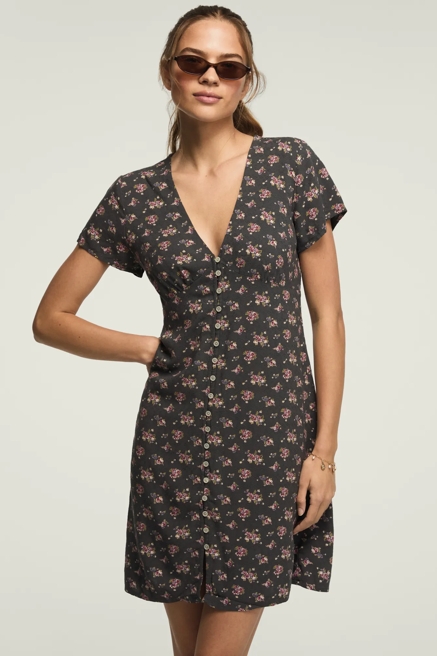 PRINTED SHORT SLEEVE SLIP MINI DRESS, image 1