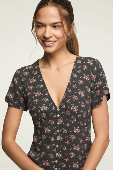 PRINTED SHORT SLEEVE SLIP MINI DRESS, image 3