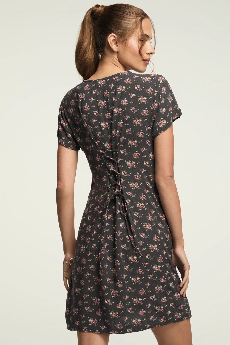 PRINTED SHORT SLEEVE SLIP MINI DRESS, image 5