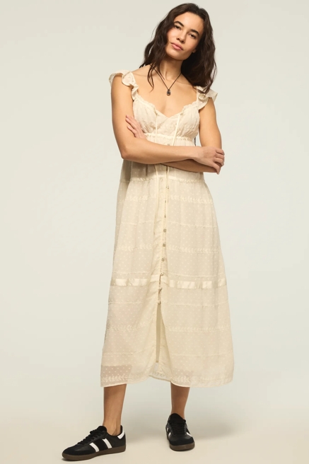 EASY TIERED BUTTON THROUGH MAXI DRESS, image 1