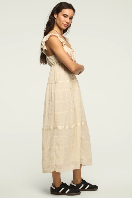 EASY TIERED BUTTON THROUGH MAXI DRESS, image 4