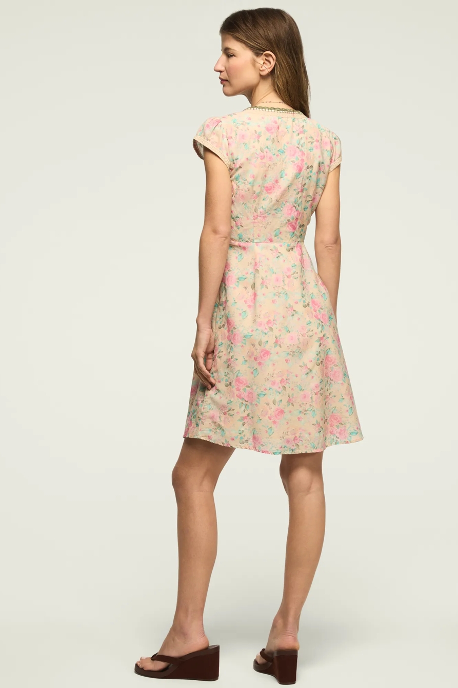 CAP SLEEVE PRINTED MINI DRESS, image 3