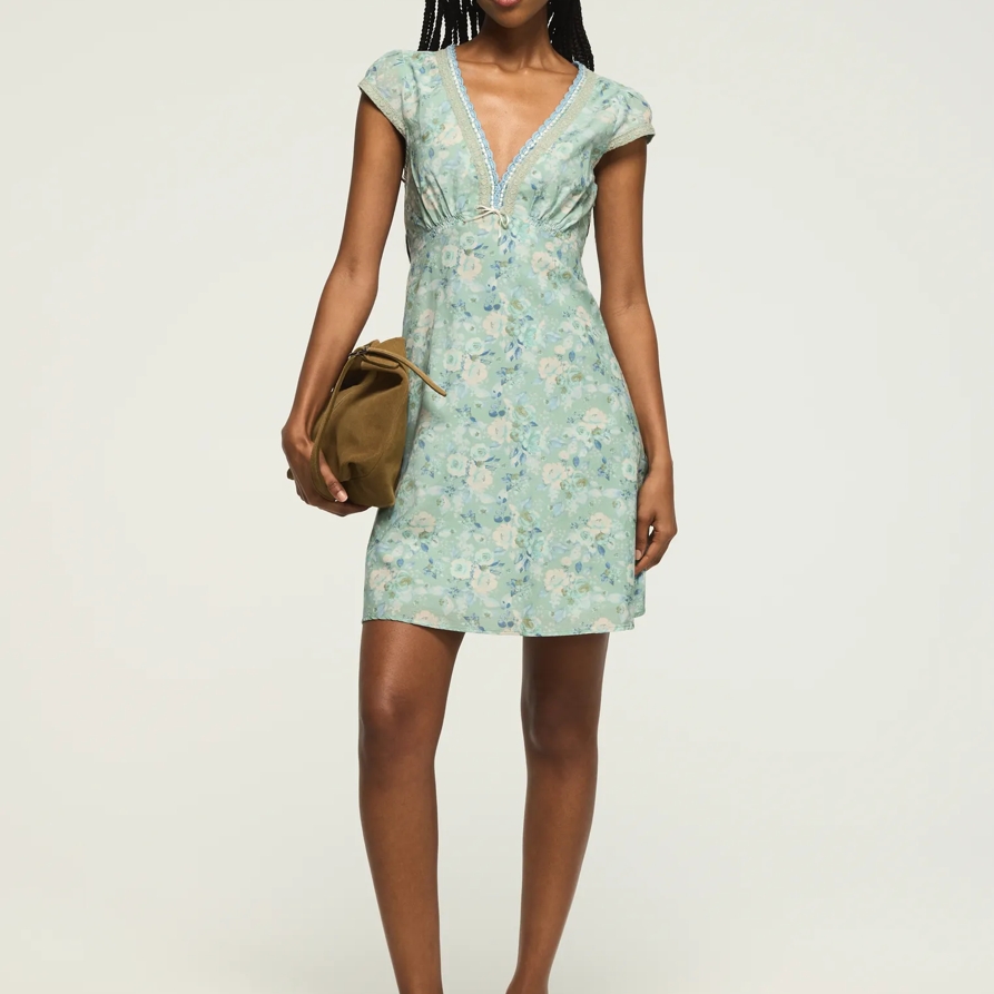 Lucky Brand Cap Sleeve Printed Mini Dress - Women's Clothing Dresses Mini Dress