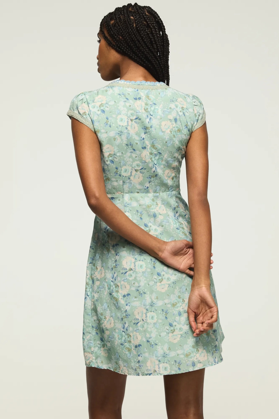 CAP SLEEVE PRINTED MINI DRESS, image 3