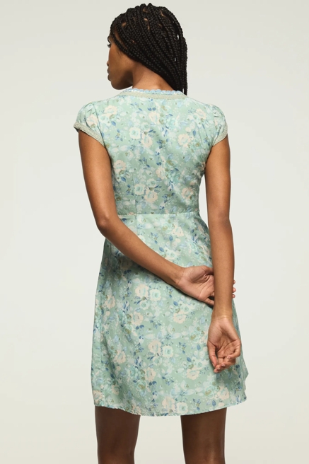 CAP SLEEVE PRINTED MINI DRESS, image 3