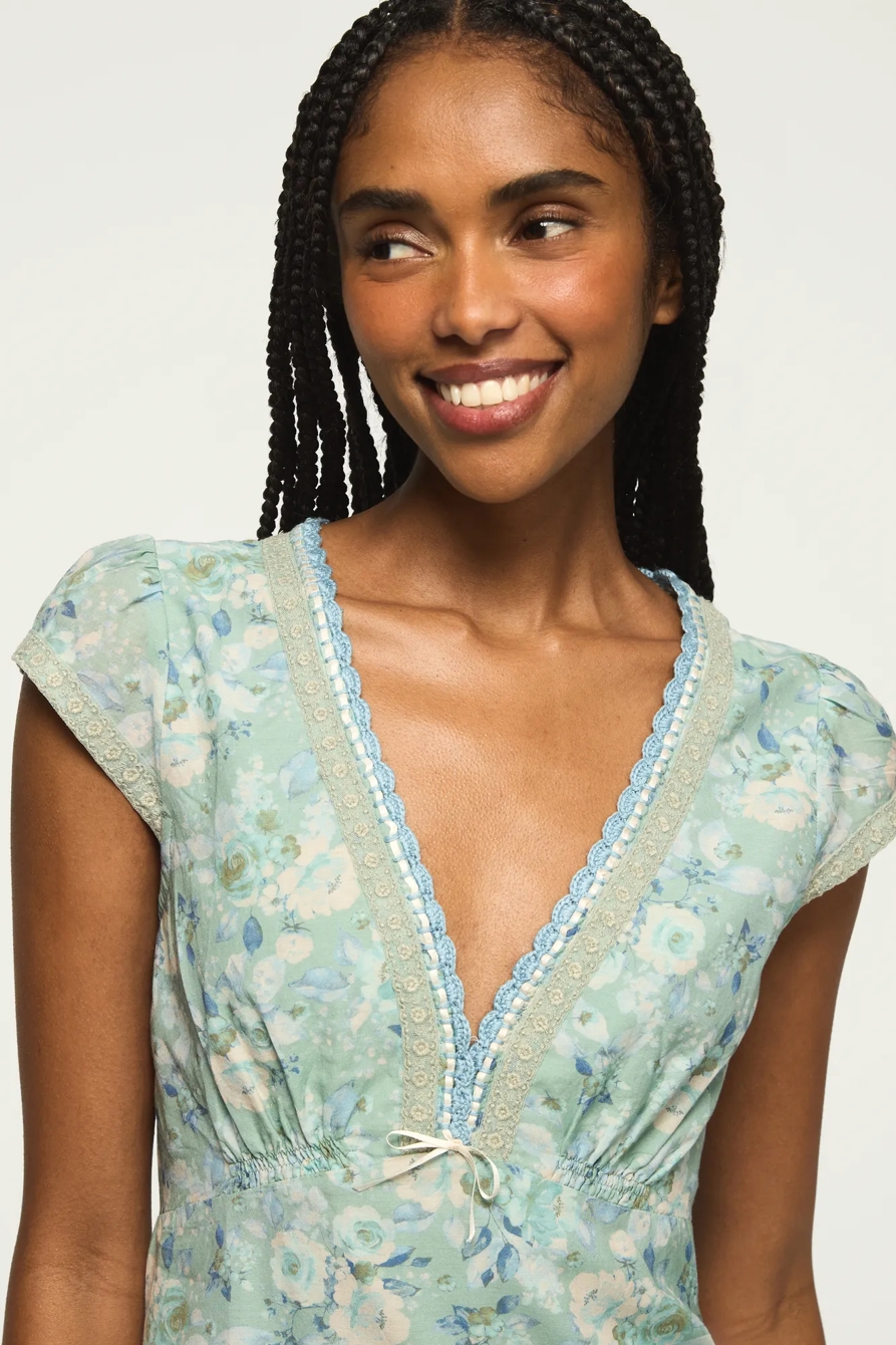 CAP SLEEVE PRINTED MINI DRESS, image 5