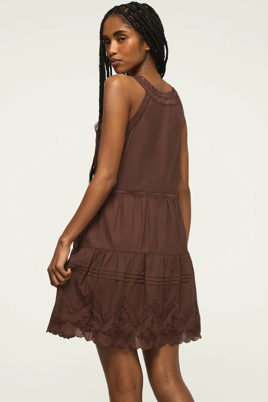 EMBROIDERED DROP WAIST MINI, image 3