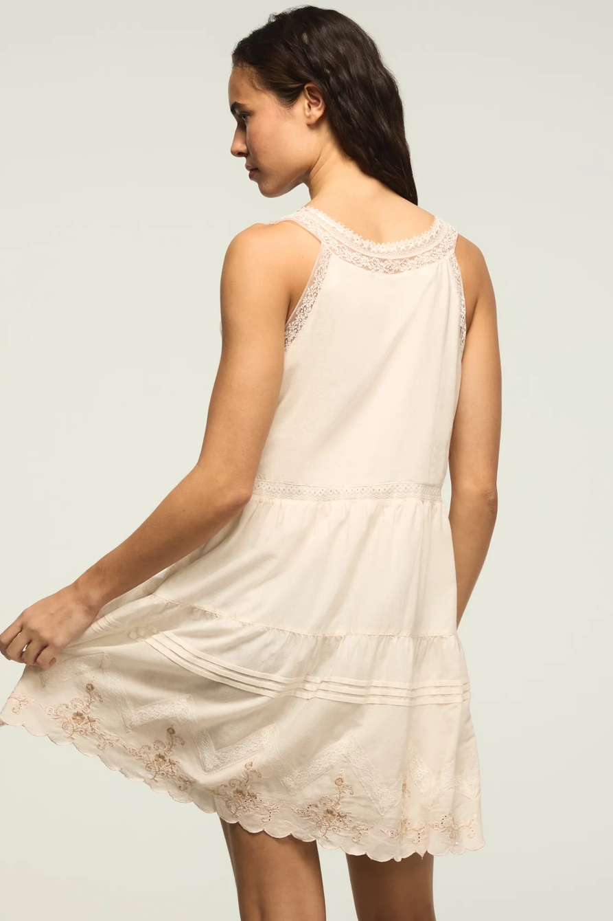 EMBROIDERED DROP WAIST MINI, image 3