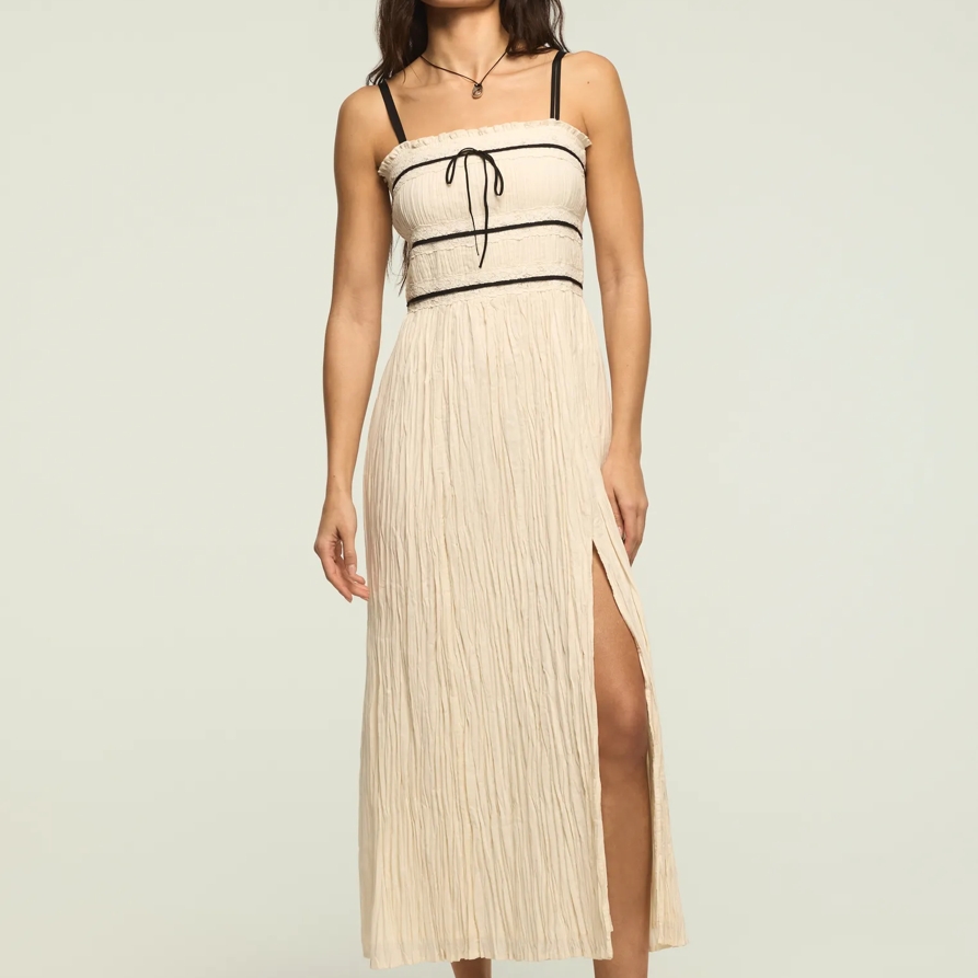 Lucky Brand Contrast Piped Midi Dress - Women's Clothing Dresses Shirt Midi Dress