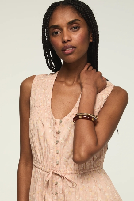 CRINKLE TIERED MIDI DRESS, image 2