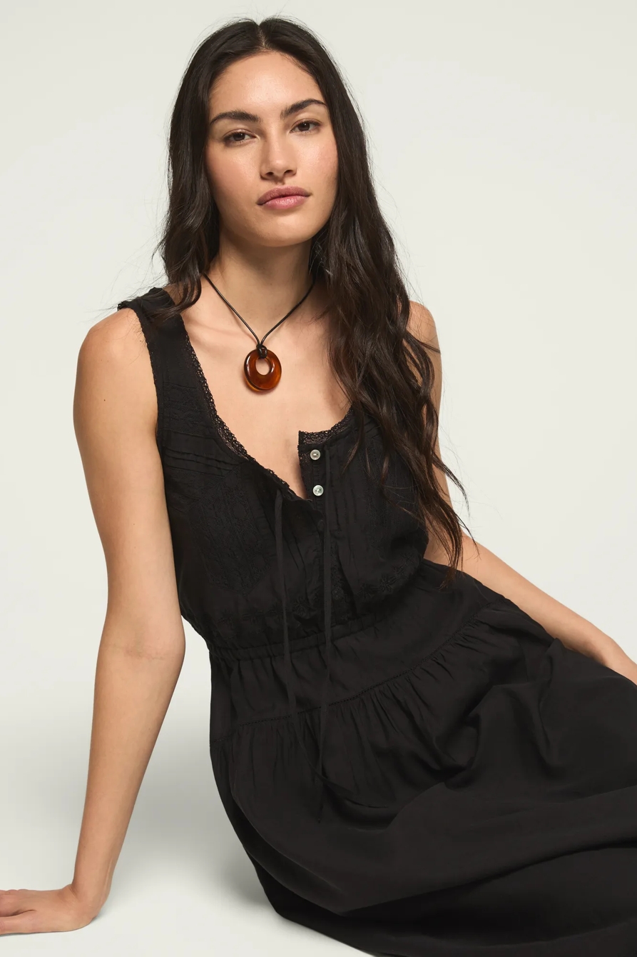 LACE INSET MIDI DRESS, image 5