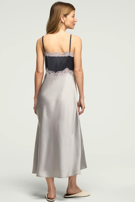 BUTTON FRONT LACE SLIP DRESS, image 3