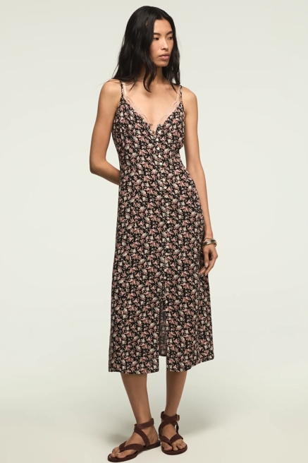 PRINTED SIMONE SLIP DRESS, image 1
