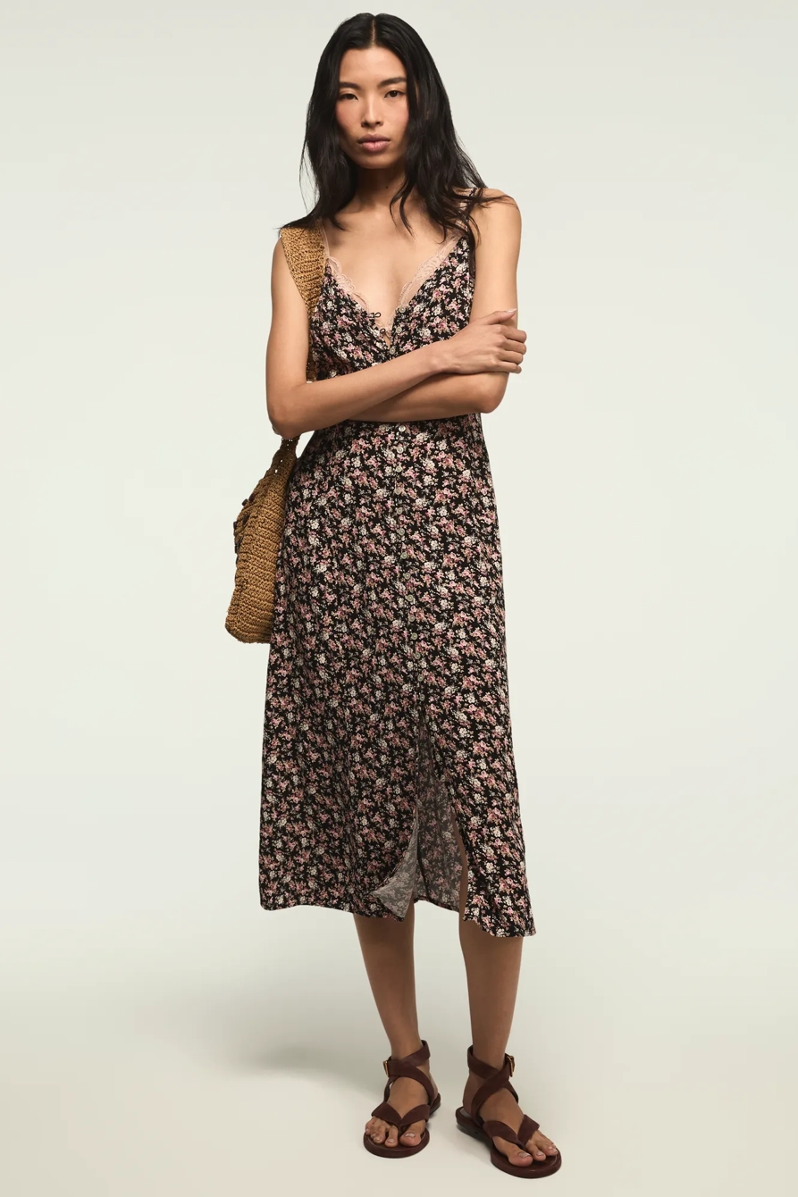 PRINTED SIMONE SLIP DRESS, image 6