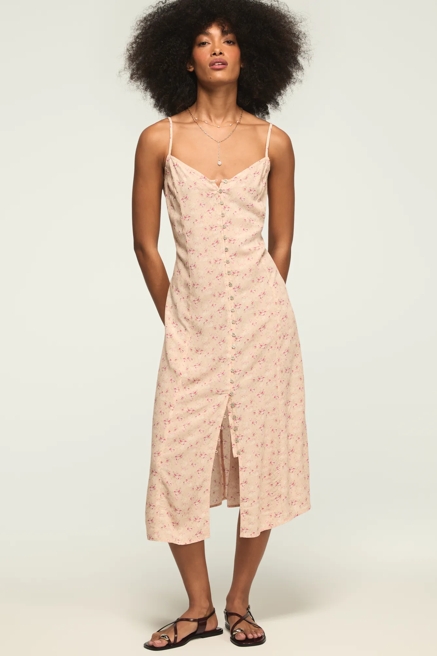 PRINTED SIMONE SLIP DRESS, image 1