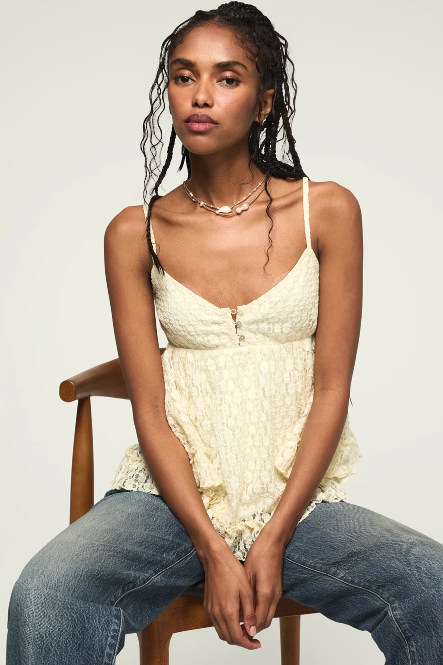 RUFFLE BABY DOLL CAMI, image 5