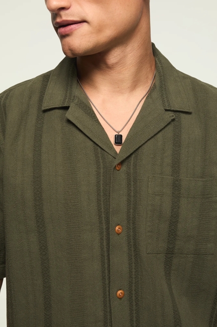 SS TEXTURED CAMP COLLAR SHIRT, image 2