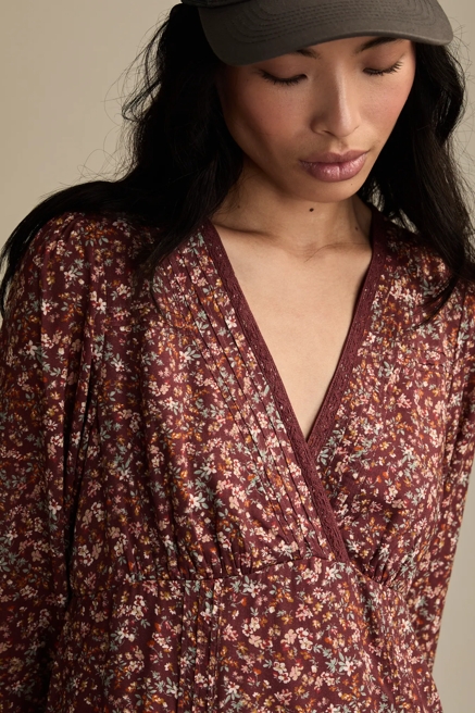 3/4 SLEEVE V-NECK MINI DRESS, image 2