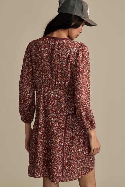 3/4 SLEEVE V-NECK MINI DRESS, image 3