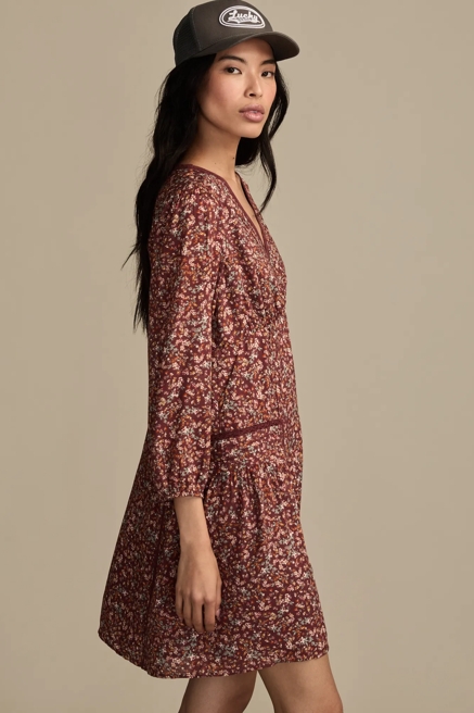 3/4 SLEEVE V-NECK MINI DRESS, image 4