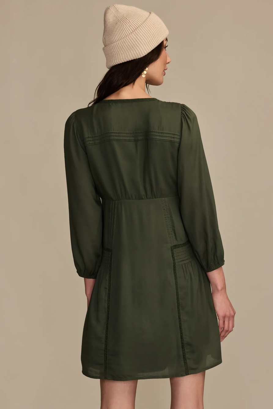 3/4 SLEEVE V-NECK MINI DRESS, image 3