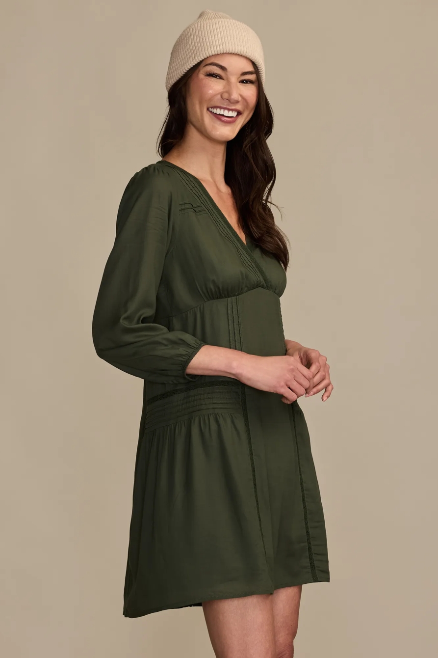 3/4 SLEEVE V-NECK MINI DRESS, image 4