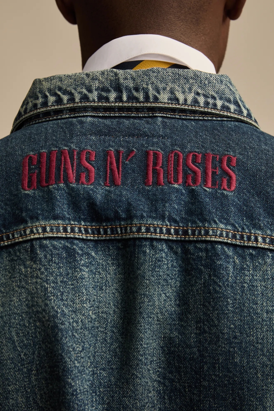 GUNS N ROSES FALLEN ROSES DENIM TRUCKER JACKET, image 5