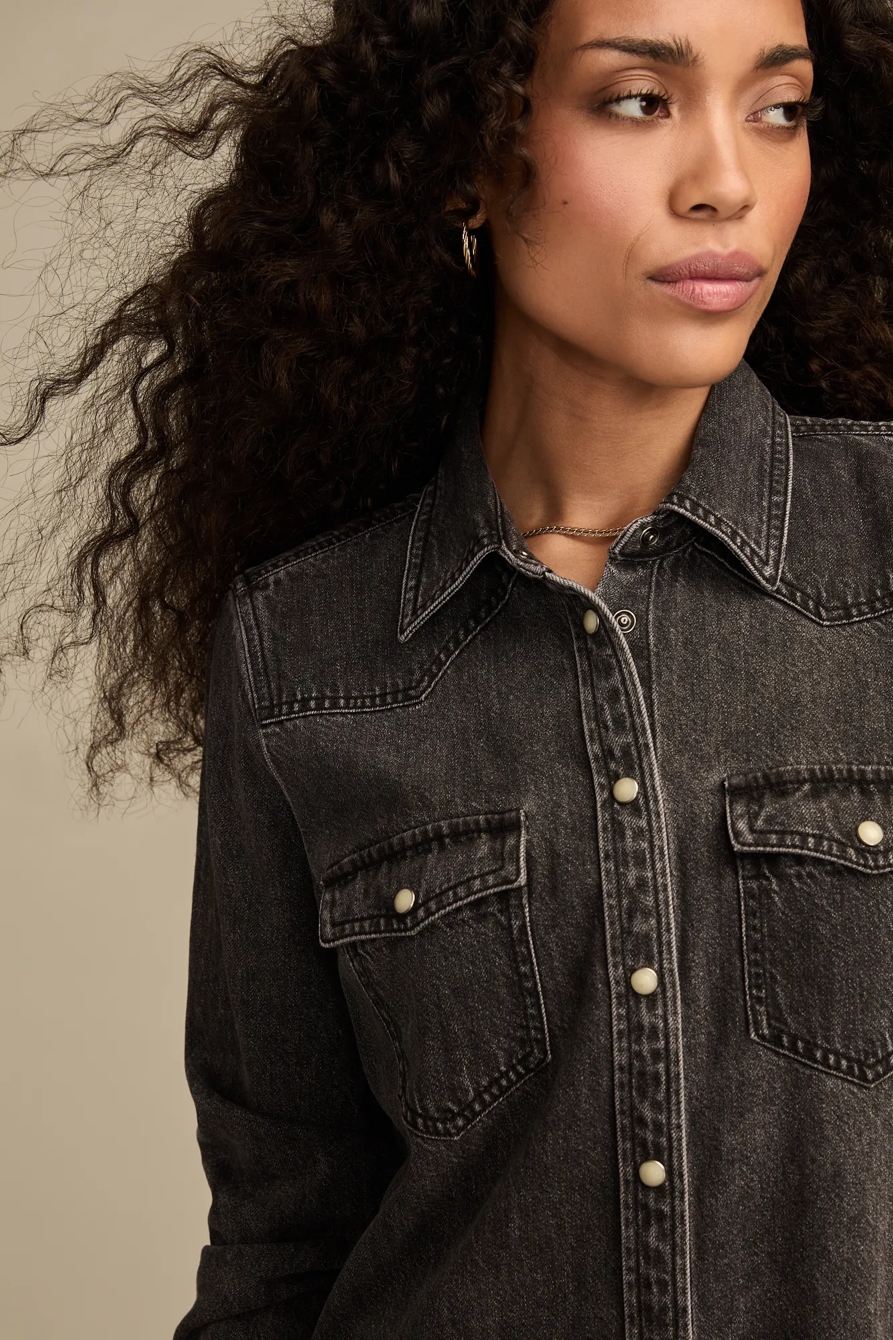DENIM SHIRT DRESS, image 3
