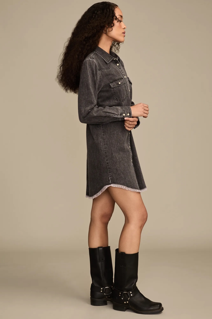 DENIM SHIRT DRESS, image 4
