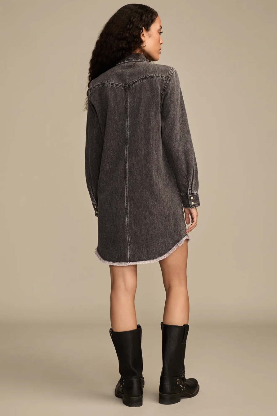 DENIM SHIRT DRESS, image 5