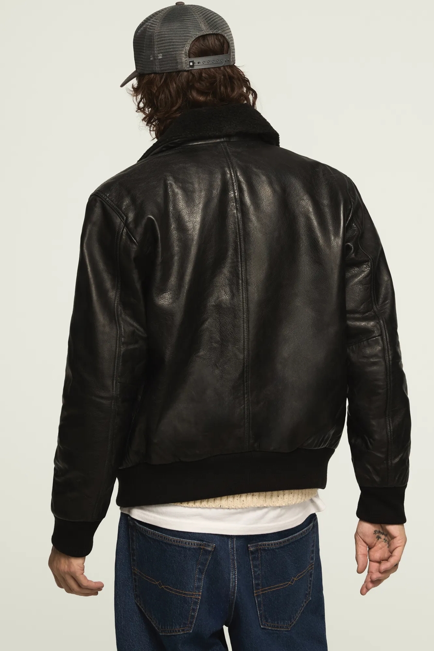 LEATHER FLIGHT JACKET, image 3