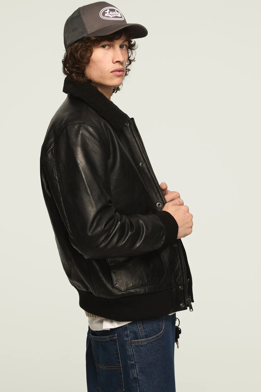 LEATHER FLIGHT JACKET, image 4
