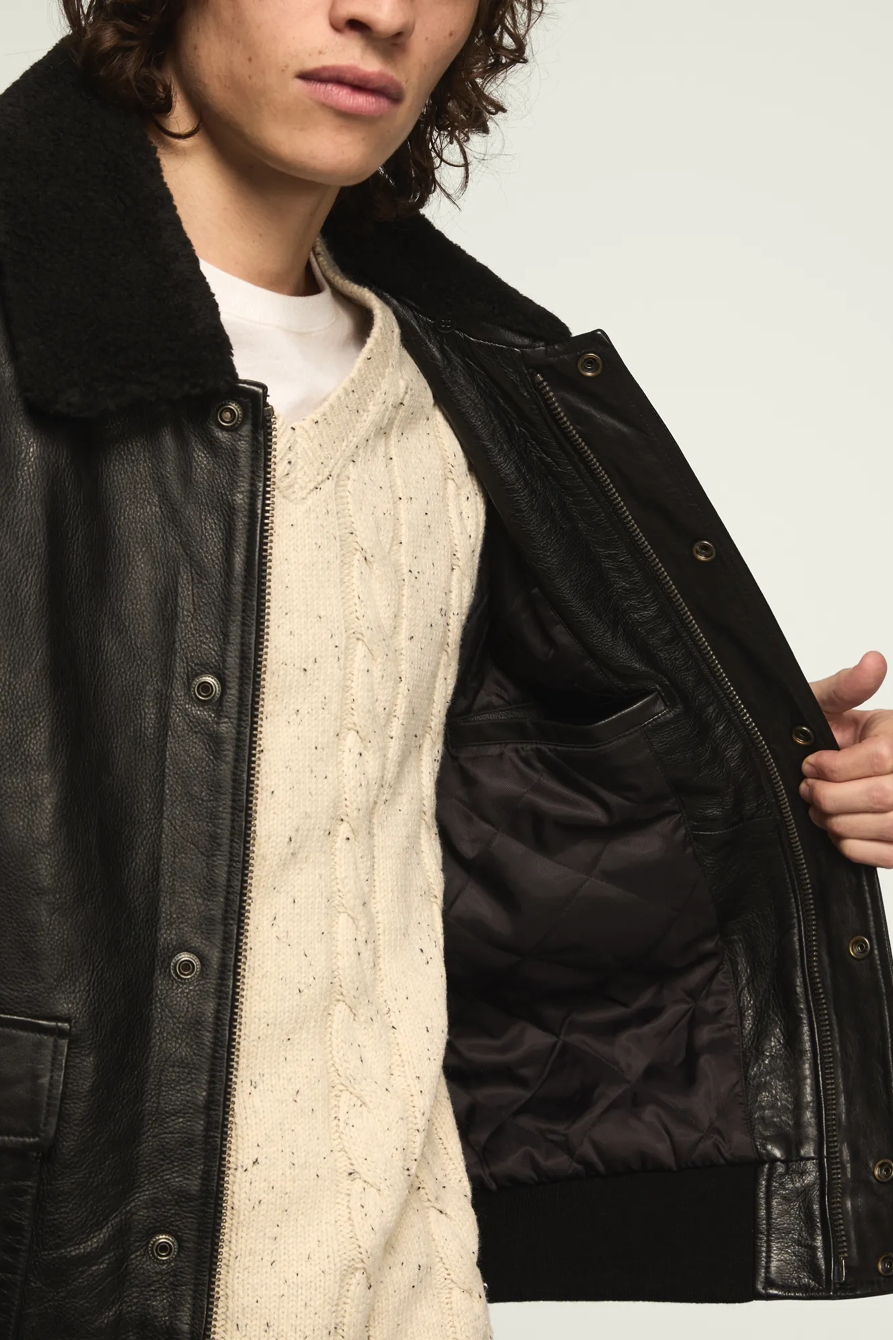 LEATHER FLIGHT JACKET, image 5