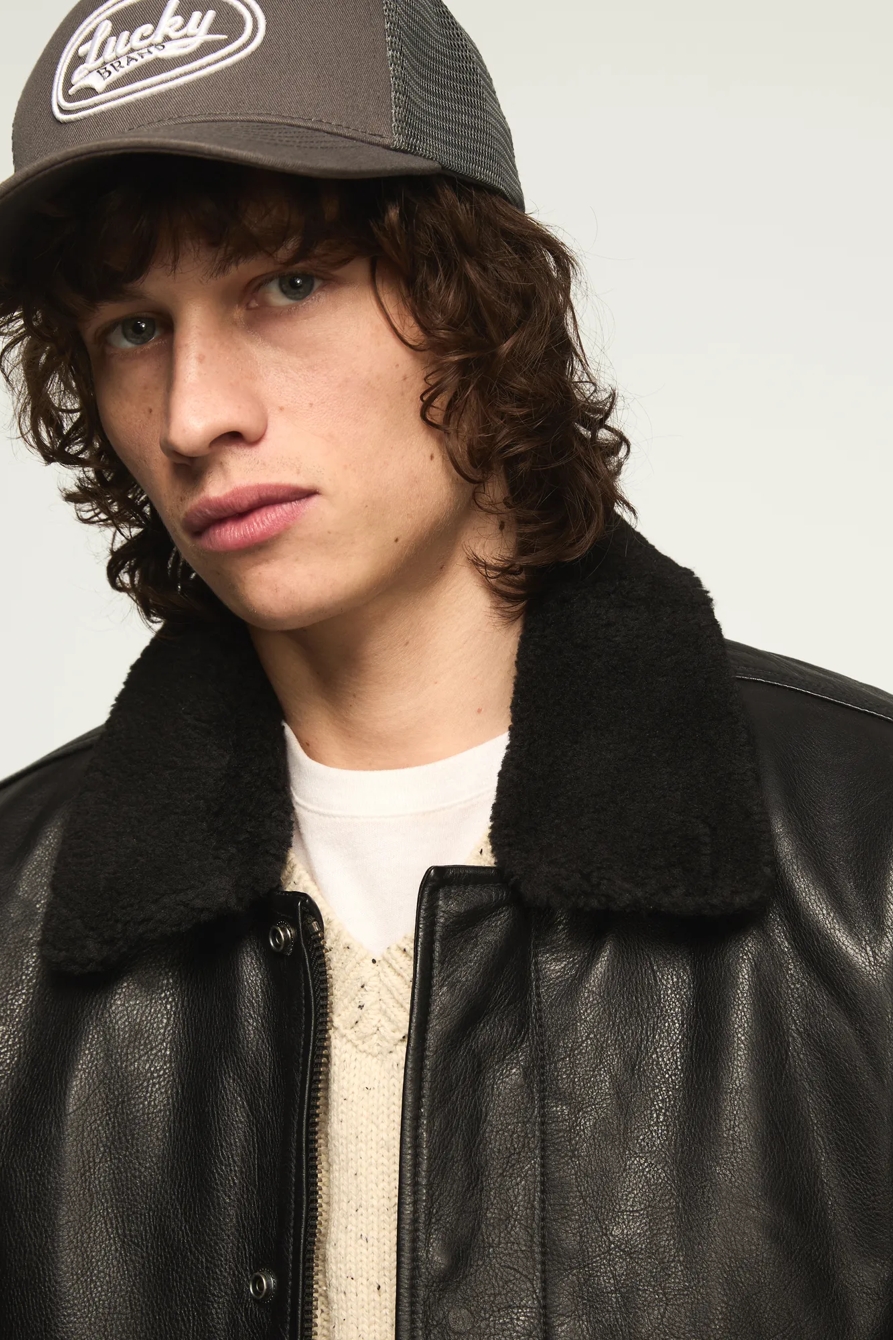 LEATHER FLIGHT JACKET, image 6