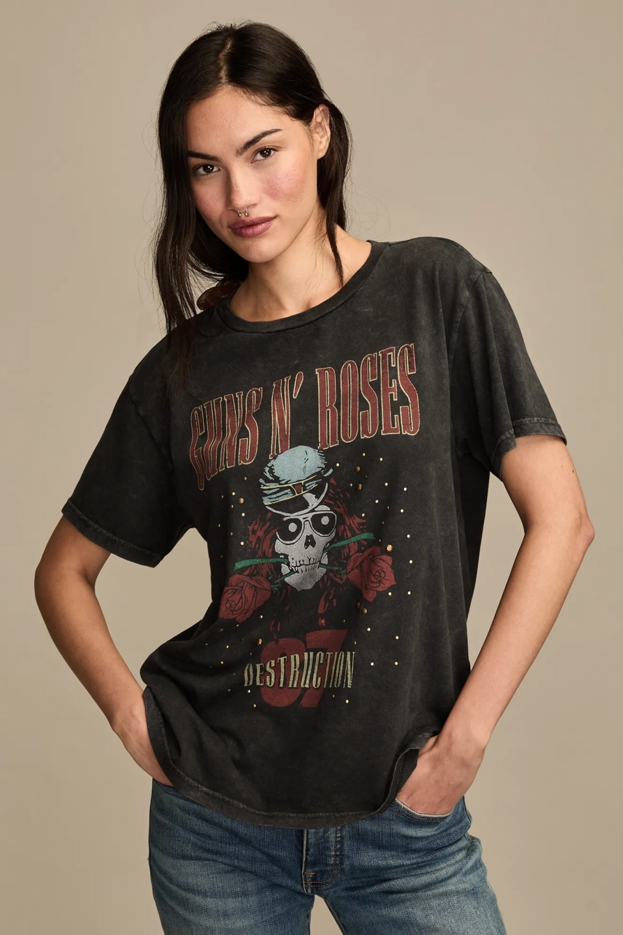 GUNS N ROSES STUDDED BOYFRIEND TEE, image 4