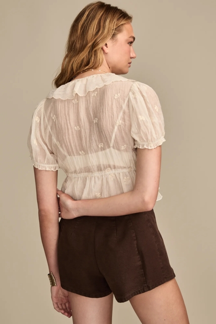 RUFFLE TIE FRONT BLOUSE, image 2