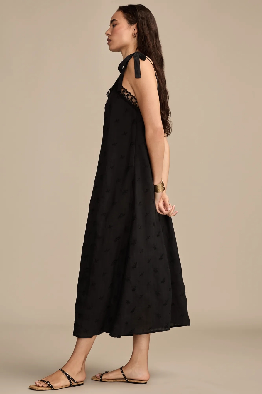 EMBROIDERED TIE STRAP SLIP DRESS, image 6