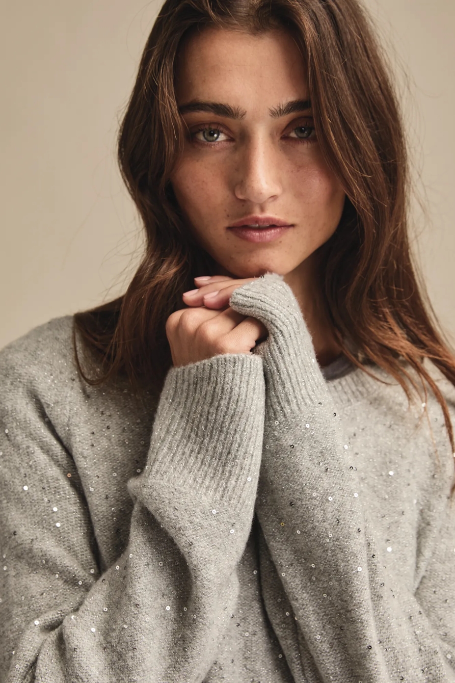 SEQUIN CREW NECK SWEATER, image 2