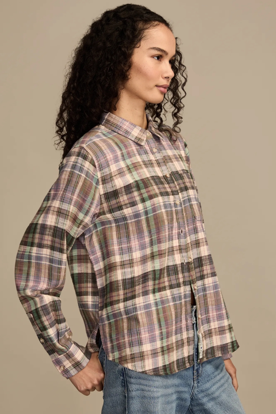 CLYDE PLAID BOYFRIEND BUTTONDOWN SHIRT, image 5