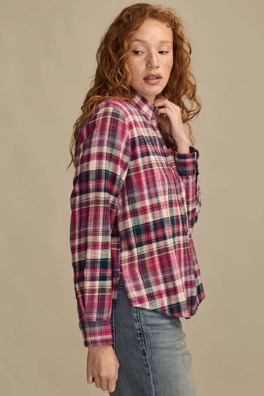 CLYDE PLAID BOYFRIEND BUTTONDOWN SHIRT, image 4