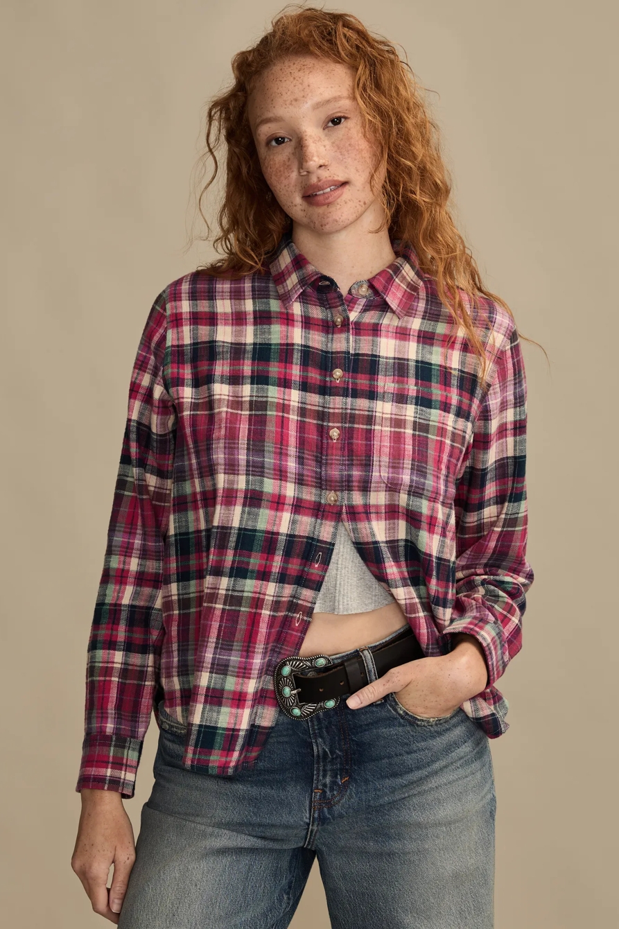 CLYDE PLAID BOYFRIEND BUTTONDOWN SHIRT, image 5